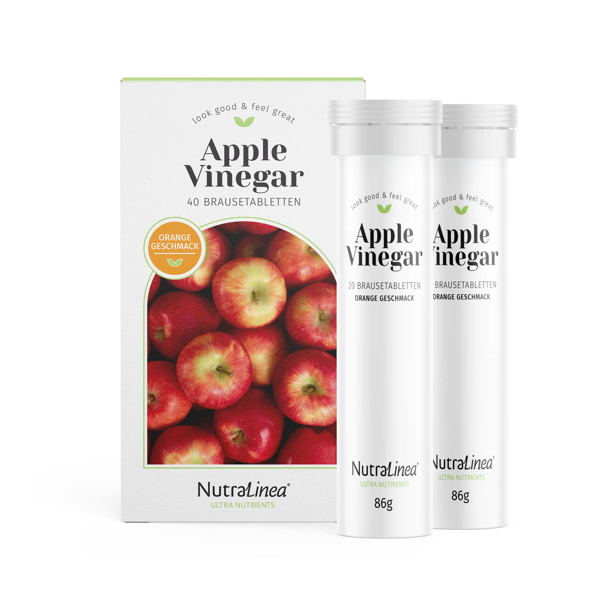 Packung Apfelessig Brausetabletten - Apple Vinegar Orange
